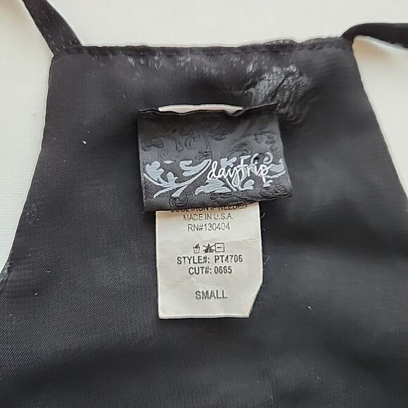 Daytrip S Sequin Tank Top Silver Gold Black Sheer Layered Y2K NYE Party Bling - Picture 4 of 9